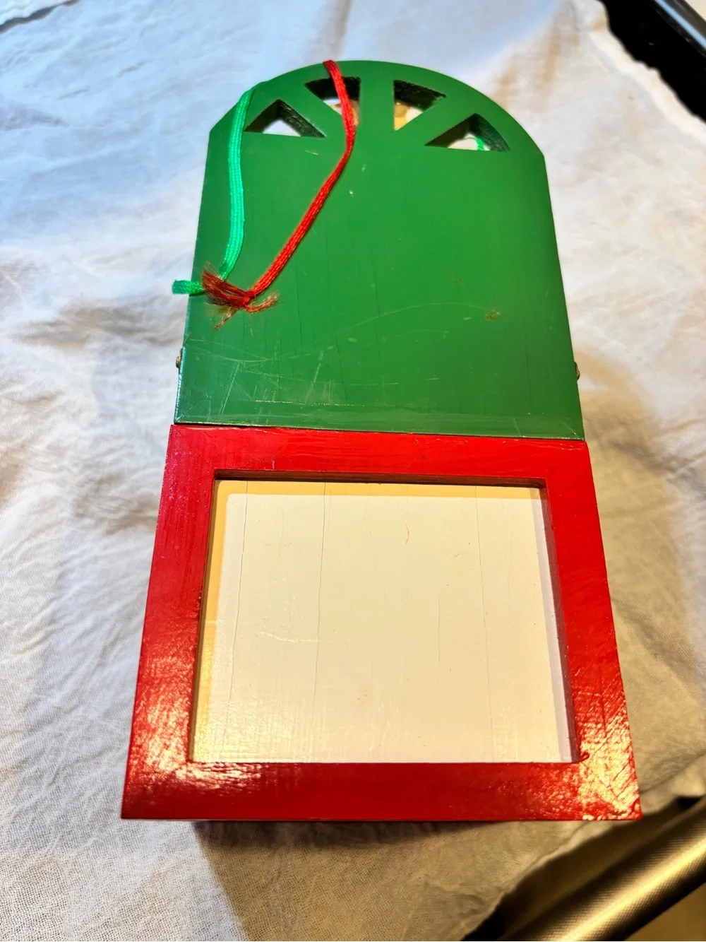 Whimsy Wooden Musical Holiday Toy Scene - Red & Green